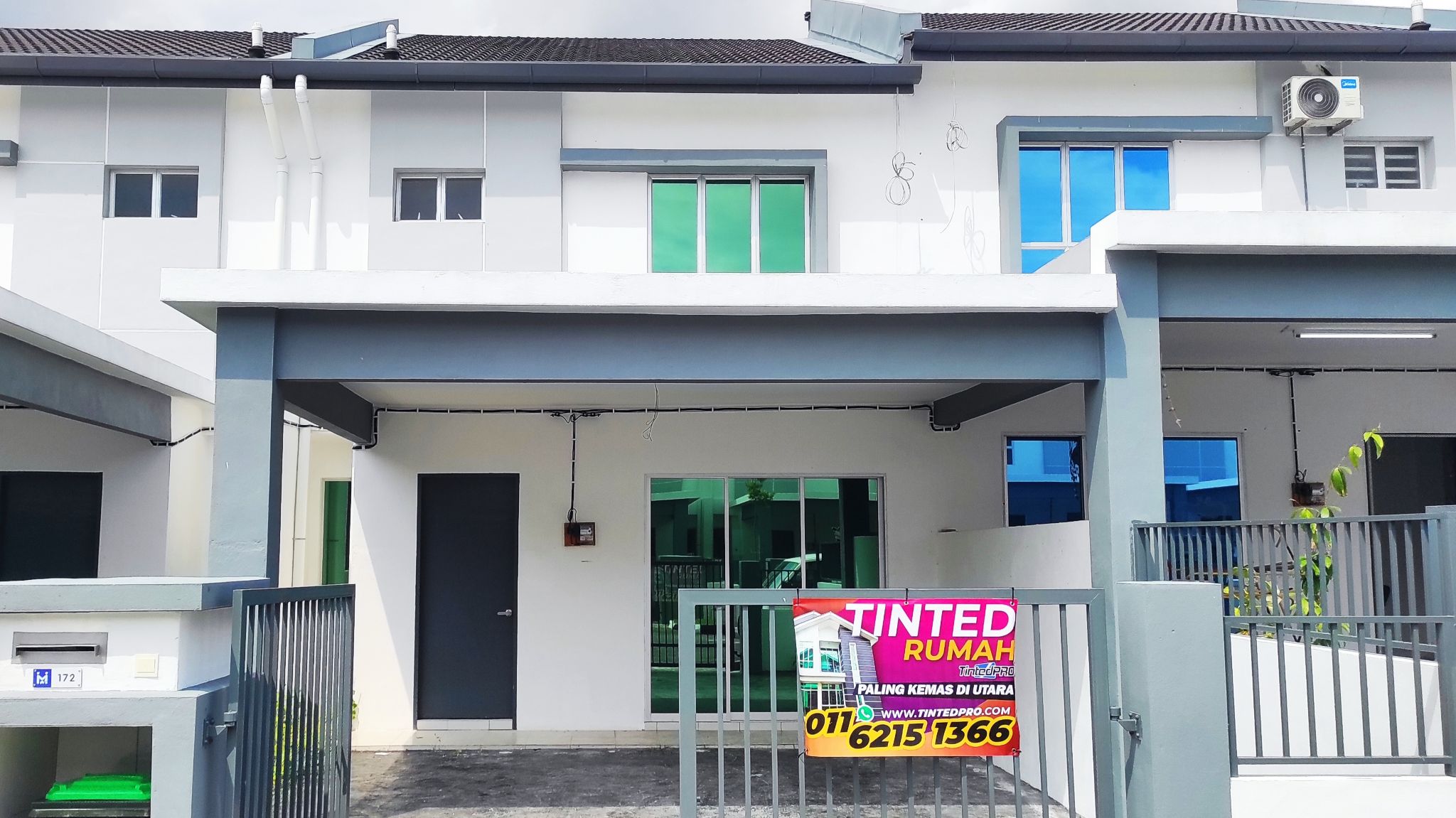 Pemasangan tinted rumah di residensi Pr1ma Junjong, Kulim, Kedah