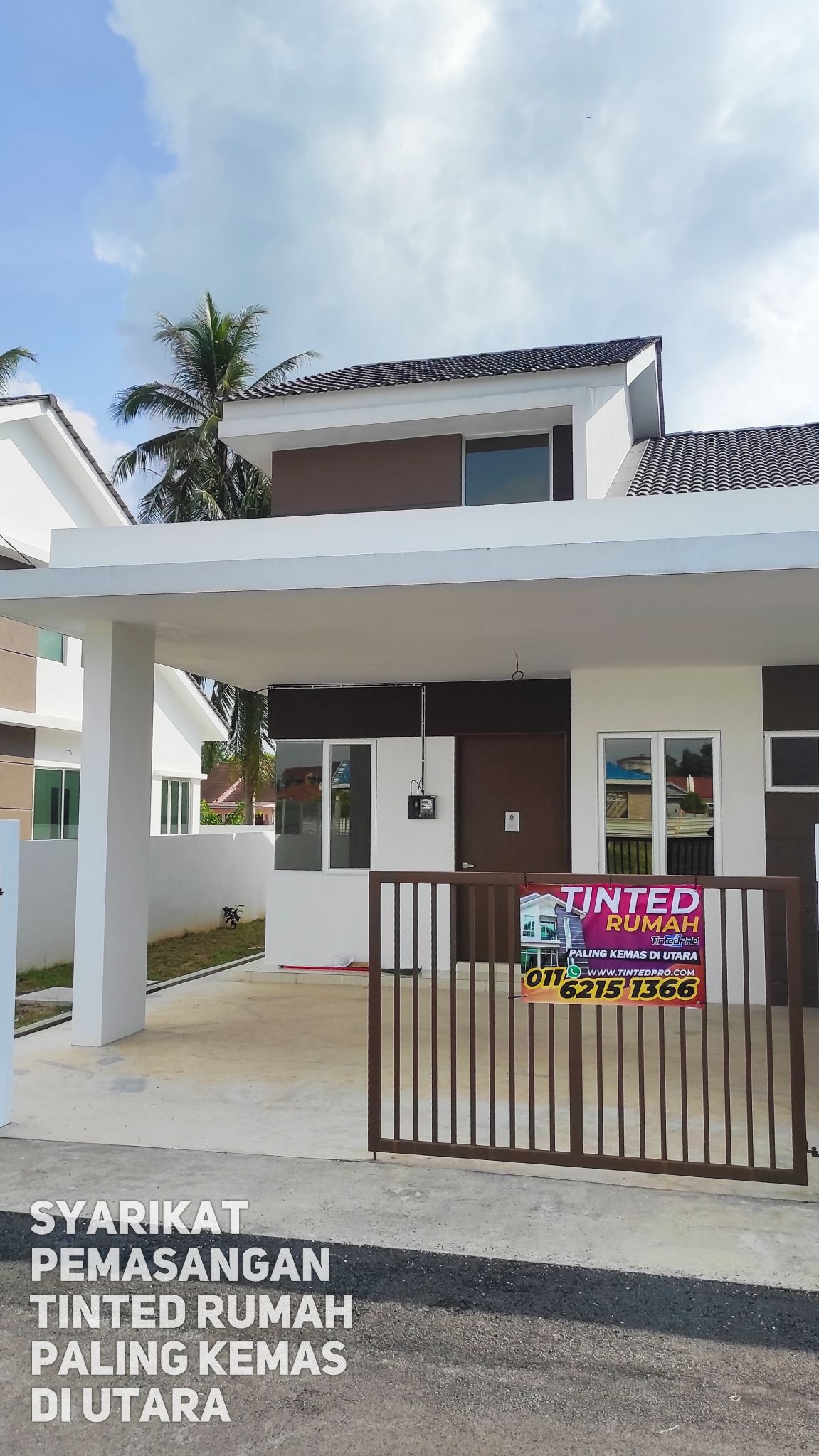 Pemasangan tinted rumah di Taman Seri Mutiara, Bandar Baharu, Kedah